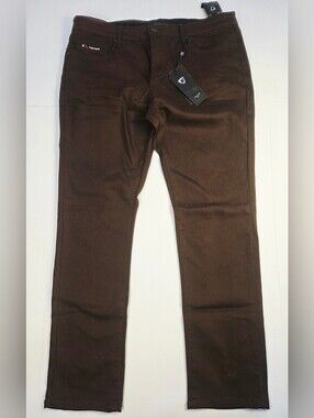 Fried Denim Straight Fit Chinos in Dark Brown
